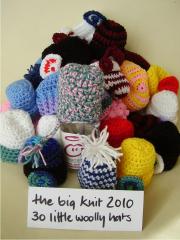 In 2010 I made 30 little woolly hats for innocent drinks/Age UK.